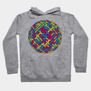 CMYK Metaballs Pattern Sphere Hoodie